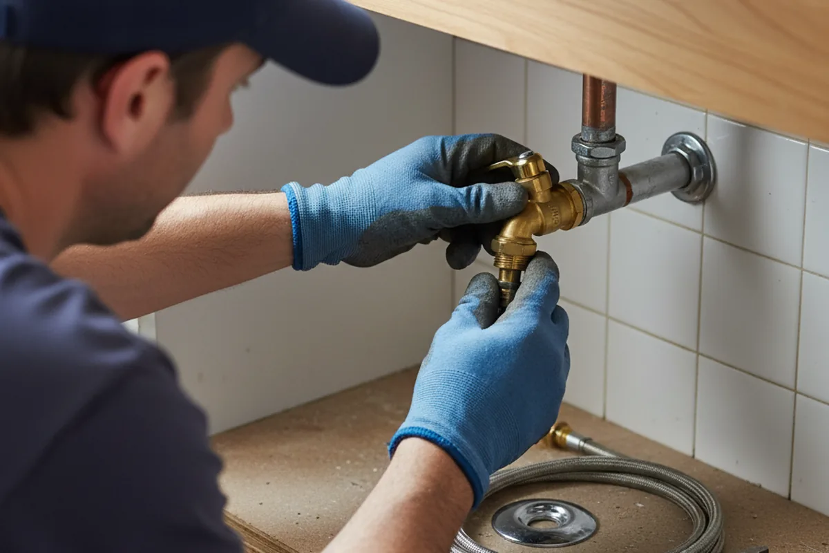 Shutoff valve and fitting work during Emergency Plumbing in La Fayette